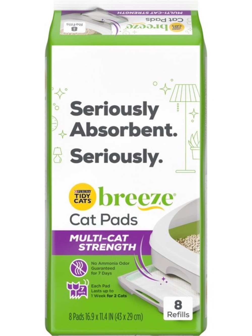 Jellycat White & Green Cat Pads - Absorbent Refill Pack